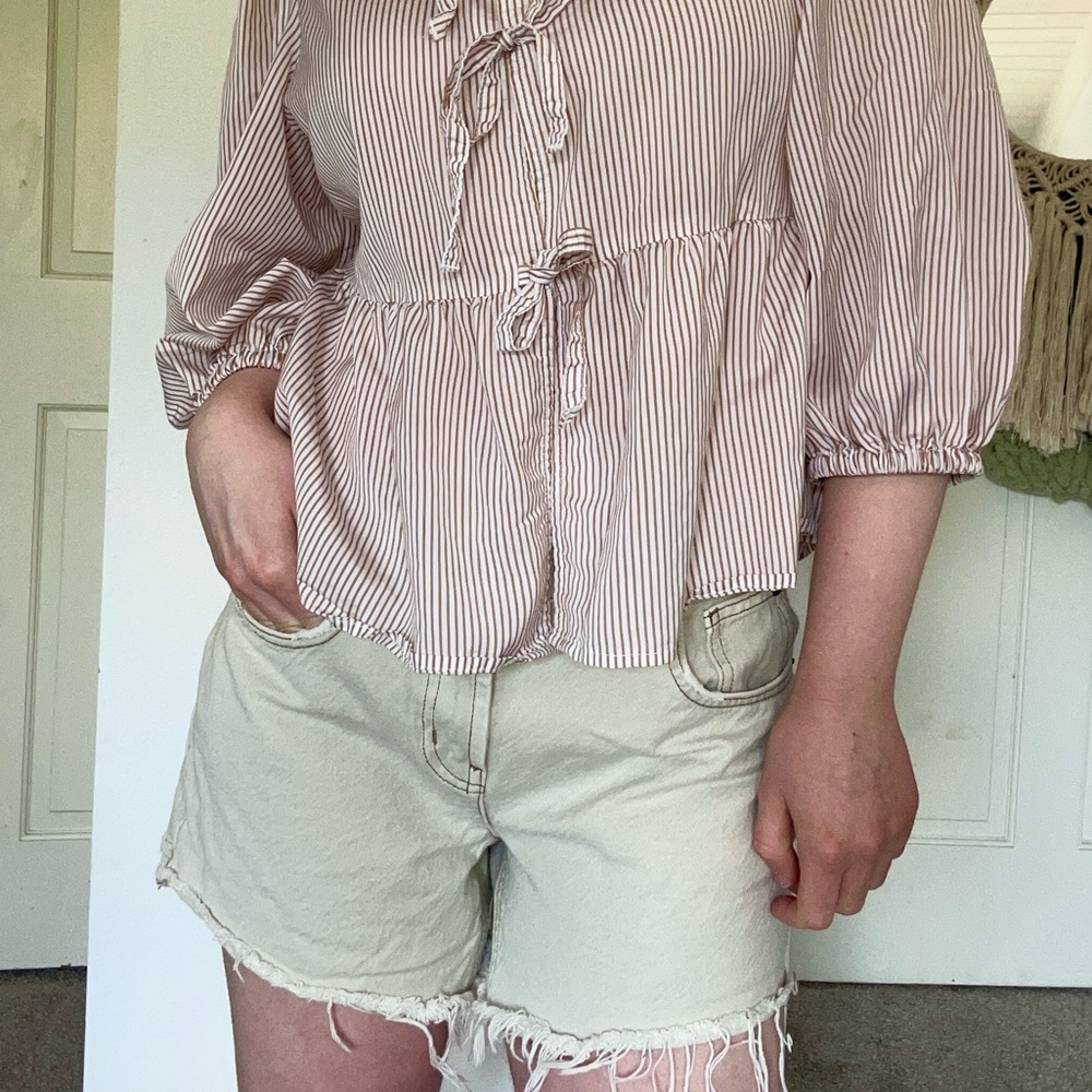 Urban Outfitters White Denim Shorts